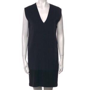 Celine by Phoebe Philo V-Neck Shift Dress in Black